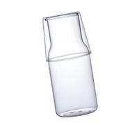 POPETPOP Ensemble Théière en Verre 400ml Résistant la Chaleur Tasse à Lait pour Petit-déjeuner, pour Banquet ou Fête, Service 1 Personne
