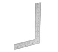 POPETPOP Équerre de Menuisier en Acier Inoxydable 90° Carré à Angle Droit, Règle L 100x50 Mm Épaisseur 1,2 Mm, Outil de Mesure de Charpente pour Traçage Précis, Usage Professionnel