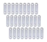 POPETPOP Équerres Droites Plaque de Fixation Surface Lisse Lot de 40 en Acier Inoxydable Argenté pour Renfort de Fenêtre et Projets Industriels