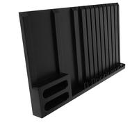 POPETPOP Étagère de Rangement Multi-Niveaux Modèle Noir Présentoir en Plastique Compartiments Réglables Organisateur D'outils pour Pièces de Maquettes pour Atelier