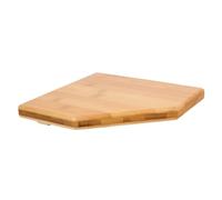 POPETPOP Étagère Murale d'angle 20 CM Triangulaire en Bambou sans Perçage Support pour Petits Objets et Pots de Fleurs la Cuisine Salle de Bain