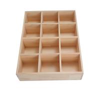 POPETPOP Étagère Murale en Bois à 12 Compartiments pour Tasses et Bibelots | Installation Flexible, Fixations D-ring Incluses, Usage la Cuisine ou Studio