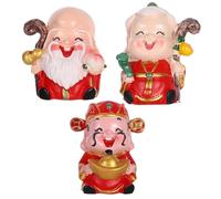 POPETPOP Figurines de Décoration pour Gâteau en Résine 3pcs, Non Cassables et Hygiéniques, pour Anniversaire des Personnes Âgées