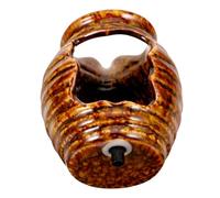 POPETPOP Fontaine en Pot de Céramique Créative pour Jardin Extérieur Circulation d'eau Naturelle Pompe, Décor pour Poisson et Plante, Style Jarre Café