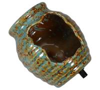 POPETPOP Fontaine Paysagère en Pot Céramique Mini 1 Pièce, Bocal à Eau Courante sans Pompe, Cascade Décorative pour Jardin et Intérieur, Pot Écologique Écologique pour Circulation