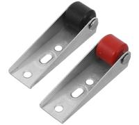 POPETPOP Galets de Porte Coulissante Support Vertical et Mécanisme Silencieux Lot de 2 en Acier Laminé à Froid pour Portes Lourdes et Portails de Clôture, pour Foyers Occupés