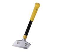 POPETPOP Grattoir de Nettoyage Multifonction en Alliage D'aluminium Lame Épaisse, Manche Jaune Long, pour Nettoyer Portes et Écoles, Décoller Mastic et Peinture
