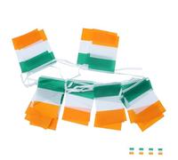 POPETPOP Guirlande Décorative de Drapeaux Irlandais pour Célébration Saint Patrick, en Polyester, Design Simple et Facile à Suspendre, Décoration Festive Colorée