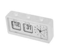 POPETPOP Horloge Calendrier de Bureau à Flip Manuel avec Alarme Affichage Date et Jour Réveil Garçon Fille sans Pile Style Rétro pour Bureau et Chambre