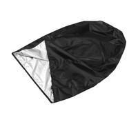 POPETPOP Housse de Ventilateur Industriel en Tissu Oxford Noir 63 X 30 | Protection Pluie et Soleil, Nettoyage Rapide, Réduit la Poussière, pour Usage Extérieur et Chantiers