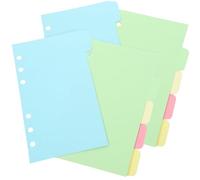 POPETPOP Intercalaires A6 6 Trous en Papier Coloré, 10 Pièces, Séparateurs D’index pour Classeur et Cahier, Onglets Détachables pour Organisation de Documents de Bureau