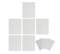 POPETPOP Intercalaires Adhésifs A5 en Pp Transparent 6 Trous Anneau Rond pour Classement Scolaire et Bureau, Onglets Mensuels pour Organiseur et Cahier