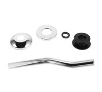 POPETPOP Kit de Réparation Urinoir avec Tube D'entrée en Acier Inoxydable, Joint en Caoutchouc Anti-fuite, Couverture Décorative et Accessoires pour Installation Facile en Salle de Bain