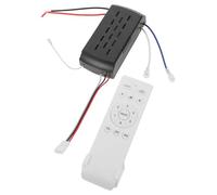 POPETPOP Kit de Télécommande pour Ventilateur de Plafond Blanc avec Contrôleur de Vitesse 6 Niveaux en Plastique, Récepteur Inclus, Adapté pour Chambres et Maison Plusieurs Styles