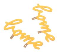 POPETPOP Lampe LED Décorative en Plastique Jaune Technologie LED Basse Consommation 2 Pièces Vintage de Lettre Alphabet pour Chambres et Fêtes