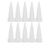 POPETPOP Lot de 10 Buses de Calfeutrage en Plastique Blanc pour Pistolet à Saucisses, Maintien Forme et Distribution sans Obstruction, pour Scellement et Potting de Capteurs