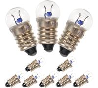 POPETPOP Lot de 10 Petites Ampoules Électriques E10 2,5v 0,3a en Verre pour Expériences Physiques Scolaires et Bricolage Élève