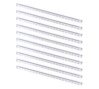 POPETPOP Lot de 10 Règles Triangulaires en Plastique Transparentes, Règle Graduée Multifonctionnelle Facile à Transporter, pour Maisons et Écoles, Mesure Rapide et Précise