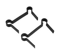 POPETPOP Lot de 2 Joints de Porte Caoutchouc Noir Antidérapants, Coussinets de Charnière pour Porte Verre sans Cadre, Résistants la Corrosion pour Salle de Bain