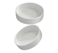 POPETPOP Lot de 2 Plateaux de Jardinière en Céramique 9,2 X 2 X 8,5 Cm pour Plantes D'intérieur et Bonsaïs, Soucoupes de Pot de Fleurs Résistantes Drainage, Bac à Eau Pratique