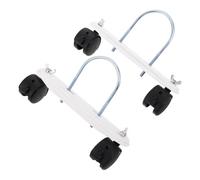 POPETPOP Lot de 2 Roulettes Freinées pour Radiateur Électrique à Bain D'huile, Support en Plastique et Fer, Mobilité Silencieuse, Installation Facile pour Salon ou Maison