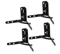 POPETPOP Lot de 4 Charnières en Fer Noir pour Coffres en Bois, Design Compact Résistant à L'usure, pour Ouverture Verticale et Boîtes Décoratives