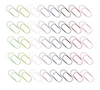 POPETPOP Lot de 80 Trombones Plastifiés Colorés 50 Mm en Fer Design Large et Épais pour Organiser Journaux et Documents Abîmer