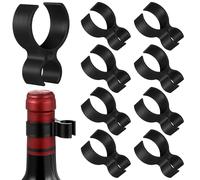 POPETPOP Lot de 9 Pinces à Bougies Réutilisables en Plastique, Clips de Sécurité pour Bouteilles de Vin, Taille Standard, Couleur Transparente, Accessoires pour Fêtes, la Cuisine