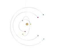 POPETPOP Mobile Suspendu en Métal Facile à Nettoyer à Structure Atomique pour Décoration Scientifique Moderne Nordique pour Chambres et Décorations Murales D'espaces Scientifiques