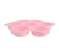 POPETPOP Moule à Muffins en Silicone Rose à 7 Cavités Rondes pour Air Fryer | Bords Lisses, Portions Uniformes de 10cm, Cuisson par Lots, Adapté au Four à Micro-ondes Cuisine Maison