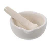 POPETPOP Moulin à Épices en Porcelaine Blanc 10cm, Broyeur Polyvalent et Facile à Utiliser pour Épices et Noix, Préparation de Remède en Déplacement