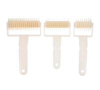 POPETPOP Outil de Pâtisserie Poignée Ergonomique en Plastique Blanc 3 Pièces Rouleau Trancheur à Pâte pour Découpe Précise Lors Préparation de Pizza à Domicile