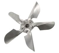 POPETPOP Pale de Soufflante de Chaudière 220v à Haut Débit, Alésage 6 | Fer Argenté, Roue Métallique Équilibrée, Faible Bruit, pour Atelier Bricolage et Salle de Chaudière