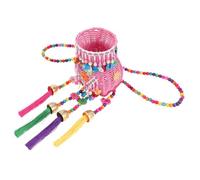 POPETPOP Panier Décoratif Tressé pour Garçon et Filles Petit Format en Plastique Résistant Multifonctionnel Pompons Accessoire de Danse et Décoration pour Sorties en Extérieur et Photos