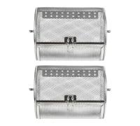 POPETPOP Paniers à Griller Cages à Rôtir en Acier Inoxydable 2pcs Antirouille pour Cuisson Uniforme pour Barbecue et Four des Noix Cuisine Familiale