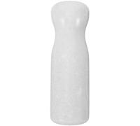 POPETPOP Pilon Cuisine en Pierre Blanc Rond, Outil pour Broyer Ail Sûr et Réutilisable, Accessoire Pratique Cuisine et Laboratoire