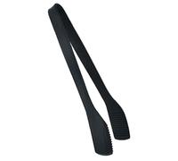 POPETPOP Pince à Nourriture en Silicone Noir Résistante à L'usure Surface Lisse, pour Griller et Servir au Petit-déjeuner