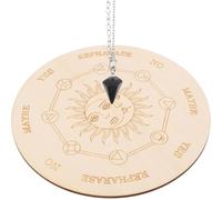 POPETPOP Planche de Radiesthésie Bois Yes et No, Fête Halloween | Motifs Astrologiques, Surface Lisse sans Bavure, Objet Décoratif pour Maison, Jeu de Pendule, Débutants