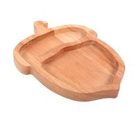 POPETPOP Plateau de Service en Bois Marron Forme Pomme de Pin, Plateau Alimentaire Multifonction Décoratif pour Goûter et Fêtes, Assiette en Bois Délicate et Créative