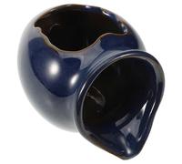 POPETPOP Pot Cascade en Céramique Bleu pour Aquarium et Terrarium | Décor Aquascaping Intérieur, Montage DIY Simple, sans Pompe Incluse, Style Moderne et Minimaliste