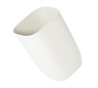 POPETPOP Poubelle de Bureau en Pp Blanc Fond Résistant à L'usure, Facile à Nettoyer, pour Usage Domestique et Professionnel, Design Moderne et Robuste