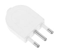 POPETPOP Prise Mâle Italien 3 Broches Rondes 16 A Détachable en PC Blanc, Adaptateur de Prise de Terre Compatible pour Usage Domestique et Voyages