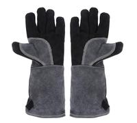 POPETPOP Protection Cuir Résistants Chaleur pour Soudage et Barbecue Longs Réutilisables et Durables pour Cuisine Jardinage et Manutention