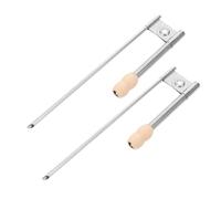 POPETPOP Pulvérisateur solide 2pcs en acier inoxydable avec buse en bois, outil de soufflage d'émail céramique compact pour projets de poterie et enseignement créatif