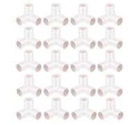 POPETPOP Raccord de Tuyau PVC à 3 Voies 20 Pièces Blanc | Assemblage Facile, Installation Simple, Usage Jardin et Remplacement Domestique, Pièce à Trois Interfaces