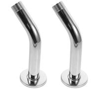 POPETPOP Rallonge de Bras de Pommeau Résistance à Rouille la Corrosion Acier Inoxydable Argenté 2pcs, Résistance la Rouille la Corrosion, Extension Classique pour Salle de Bain