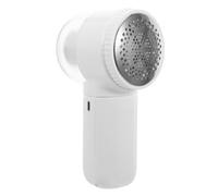 POPETPOP Rasoir Électrique Rechargeable pour Tissus, Blanc, Portable Maison | Acier Inoxydable et Abs, Usage sur Pulls et Coussins, Rangement D’armoire, Format Compact