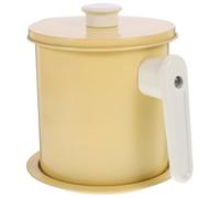 POPETPOP Récipient à Graisse en Fer Raffiné 1,4l Passoire Grosse Capacité et Filtration D'huile Pratique Cuisine Maison Khaki