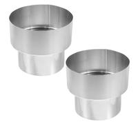 POPETPOP Réducteur Tuyau Poêle en Acier Inoxydable Argenté pour Chauffe-eau Gaz, Adaptateur Rond Facile à Installer pour Systèmes de Ventilation et Cheminées Domestiques