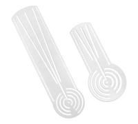 POPETPOP Règle mandala 2 pièces en acrylique avec contours ergonomiques - outil multifonction de dessin technique pour motifs géométriques - parfait pour artistes et activités
